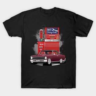 1967 Madeira Maroon Chevrolet Nova Garage Built Print T-Shirt